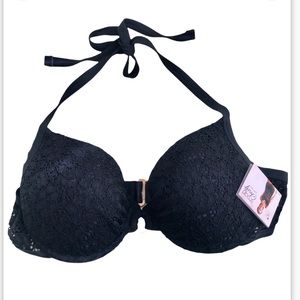 NWT Smart & Sexy Lace Underwire Push-up Swim Bikini Top 38C